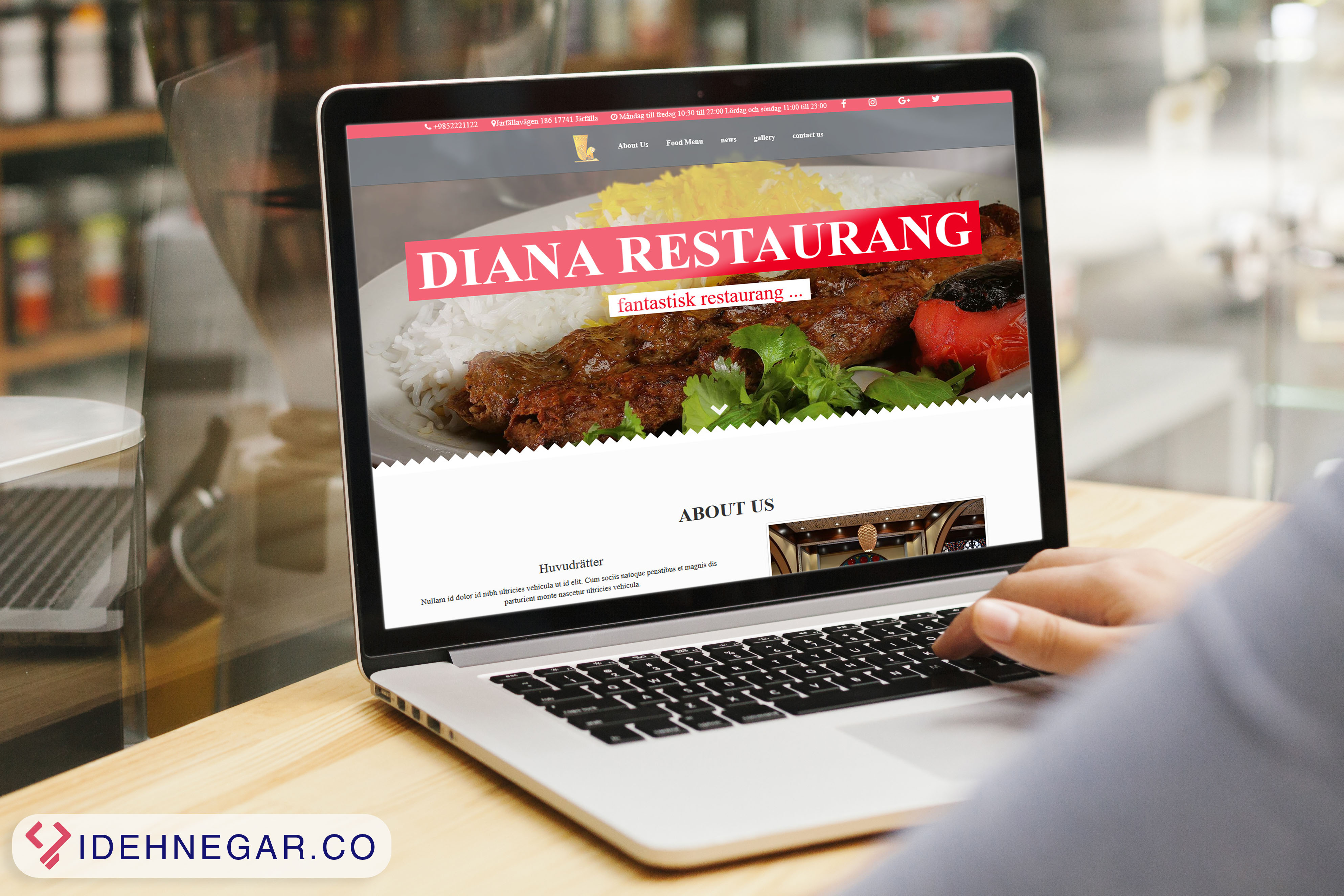 طراحی سایت رستوران دایا در کشور سوئد